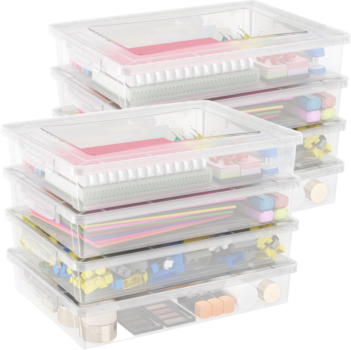 OmGoods - Dailygoody - Multifunctionele Plastic Opbergdozen - A4 Papieropslag - Groot Formaat - Transparant - Documentenopslag - Creatief Gebruik - Ideaal voor .