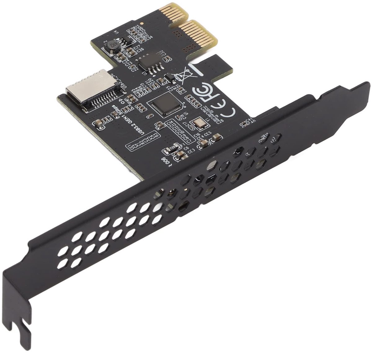 OmGoods - Dailygoody - Zwarte USB 3.2 PCIe Uitbreidingskaart - Type-E Interne Adapter - Snelle Transmissie - Riser Card - Geschikt voor PC - Model: Yosoo Health.