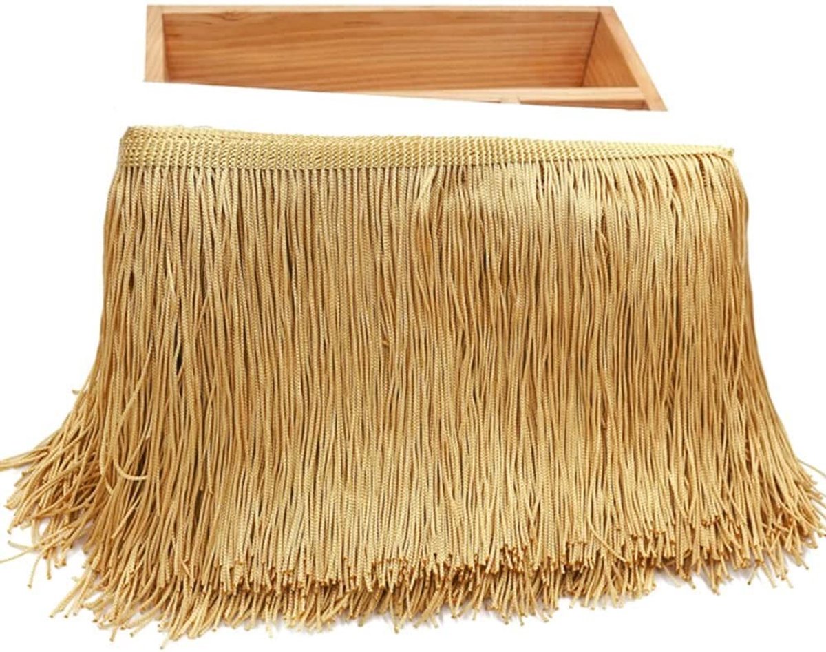 Zijden Franjes - Decoratieband - 10 Meter Lange Franjes - Koffie - Naai-accessoires - Geschikt voor Kleding en Kostuums