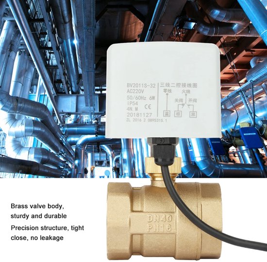 OmGoods - Dailygoody - Motorized Ball Valve - 220V met Handmatige Schakelaar - Duurzaam - Voor Water- en Gasleidingen - Efficiënt - Geschikt voor Huishoudelijk . van Omgoods — afbeelding 2