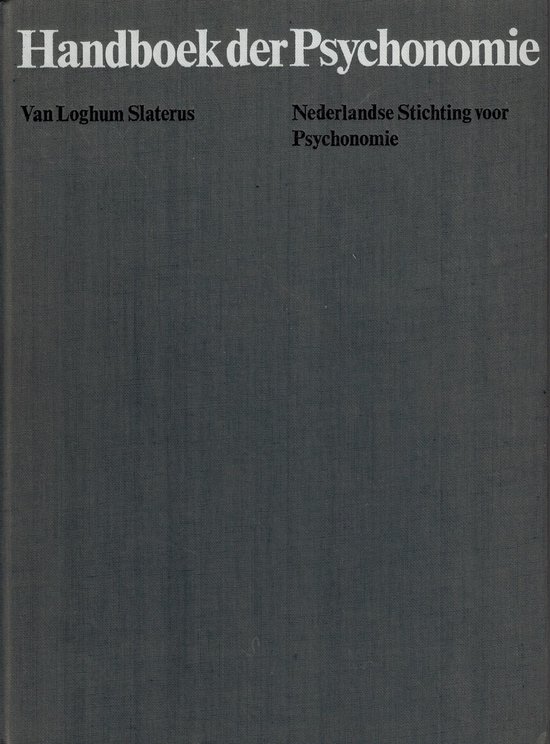 Handboek der psychonomie - red. Michon, Eijkman, de Klerk - cover