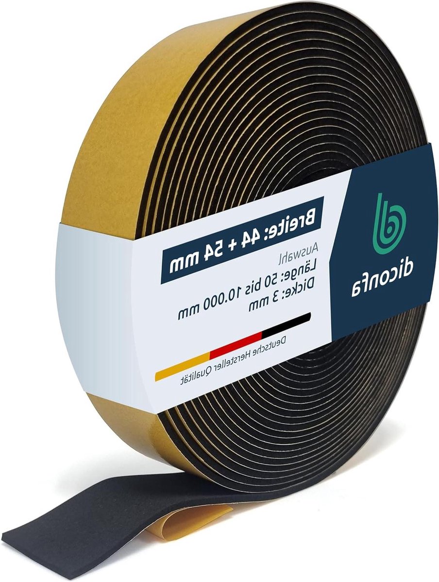 Dakraam Afdichting - Tochtstrip Schuimrubber - Dakraam Isoleren - Zelfklevend EPDM - 44mm 