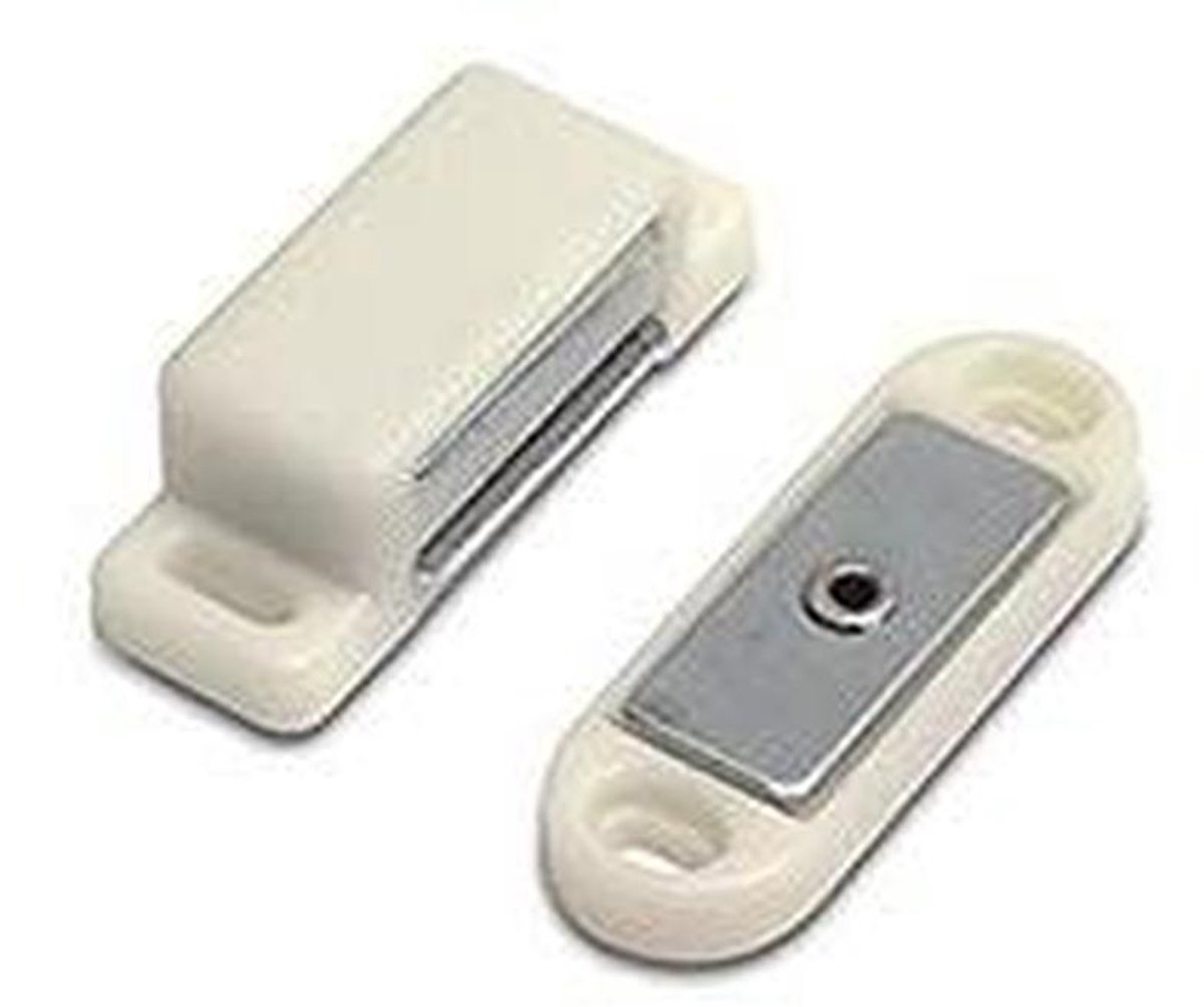 Magneetsnapper - Deurmagneet Kastmagneet - Kasten Sluiten - Krachtige Magneet - 4 kg - Wit
