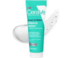 CeraVe Cream-to-Water Make-up Melter – Gezichtsreiniger voor Make-up -Verwijdering & Dubbele Reiniging & 48 uur Hydratatie – Parfumvrij – 118 ml