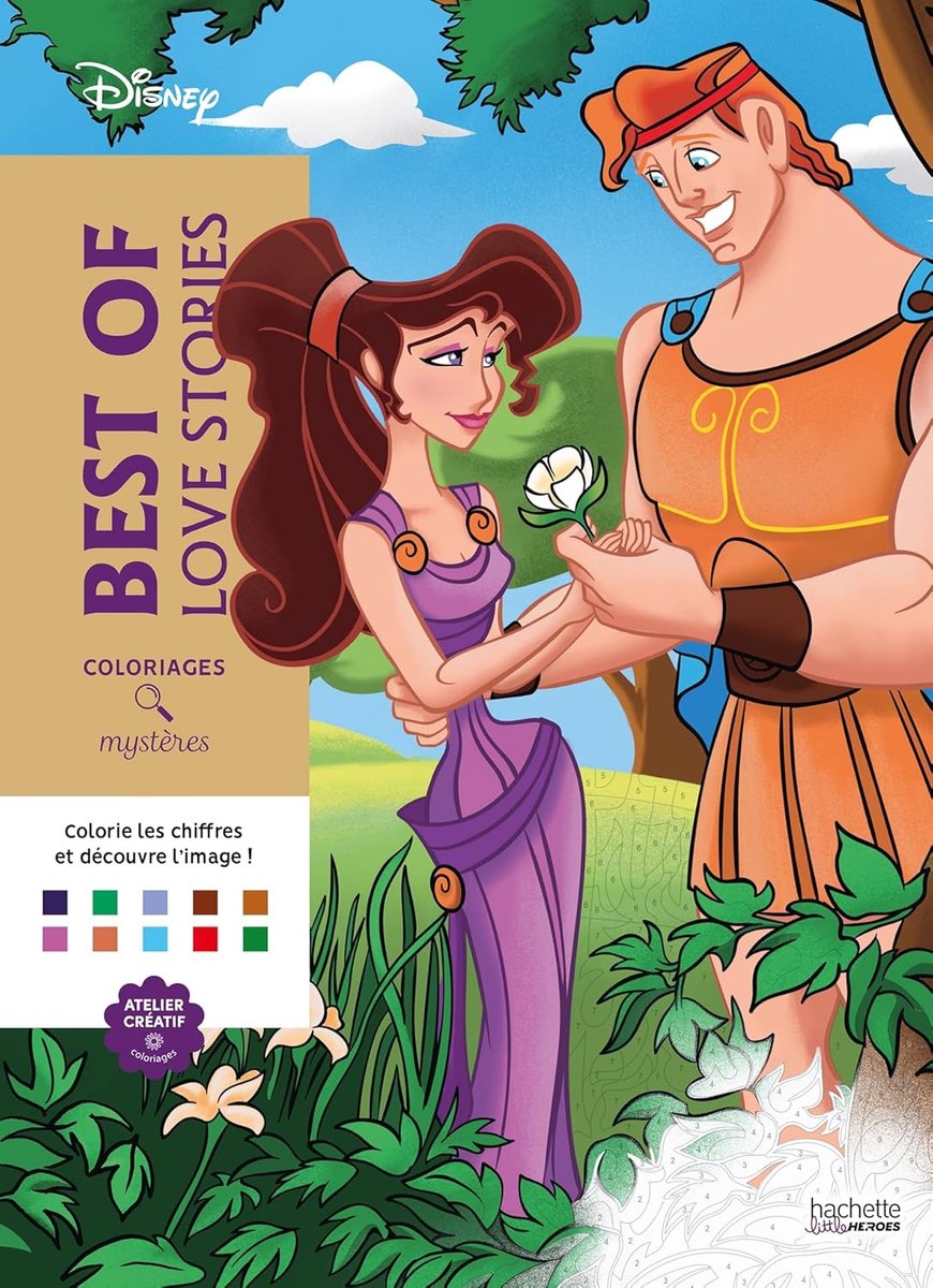 Atelier Créatif Disney Coloriages mystères COLORIAGES MYSTERES BEST OF LOVE STORIES