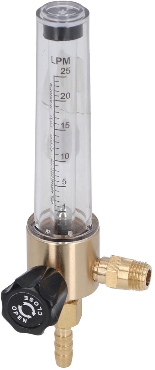 Gasstroommeter - Vlotterbal meter - Industriële meting - Nauwkeurige regeling - 1-25L - Zilver — afbeelding 2