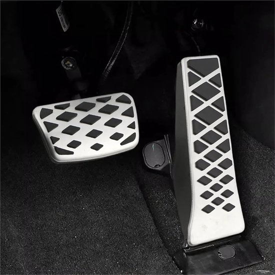 Pedaalhoezen Auto - Antislip Pedalen - Verbeter Rijveiligheid - Eenvoudige Installatie - 25x10x5 cm - Zilver — afbeelding 2