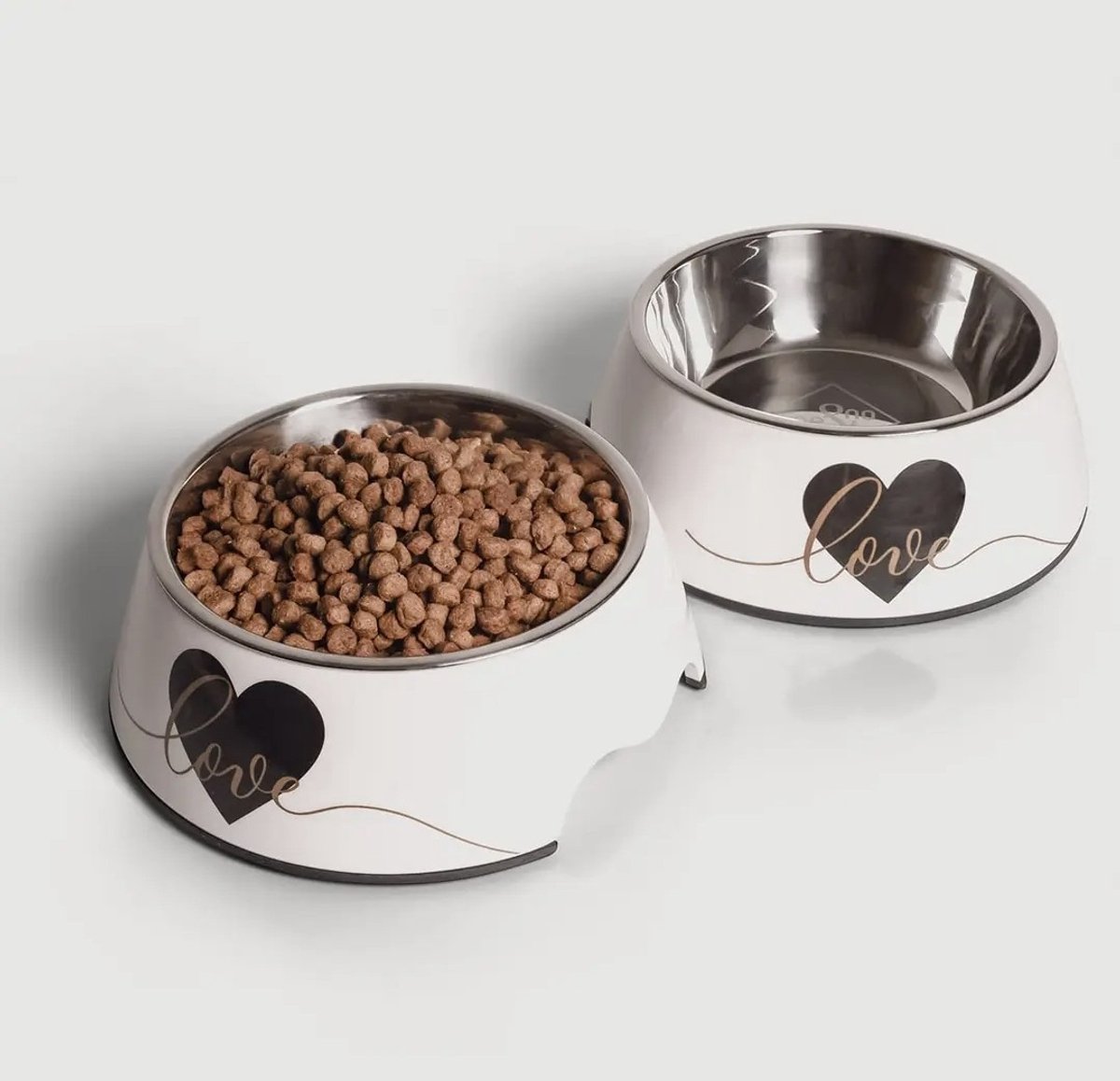 ne&no® - Set van 2 voerbakken - Antislip ontwerp - Eenvoudig schoon te maken - Honden en katten voerbak