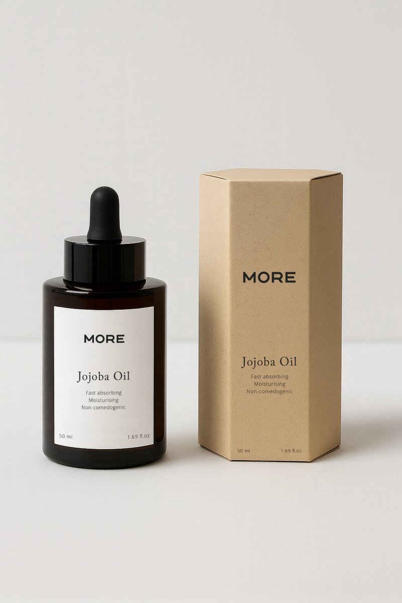 MORE Jojoba Olie 50 ml – 100% Pure Natuurlijke Gezichtsolie voor Huid & Haar
