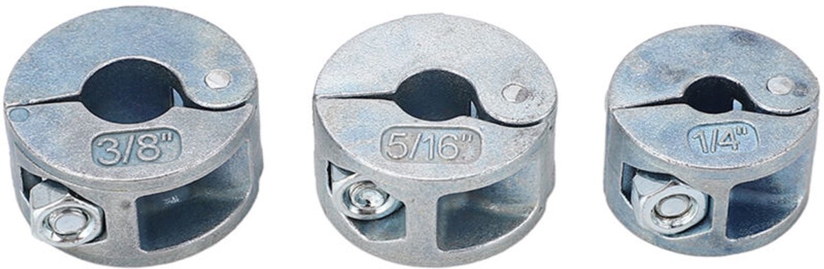 3PCS Boor Bouchon Colliers En Alliage de Zink Profondeur de Forage Arrêts Anneaux avec Clé Hexagonale Type Ouvert