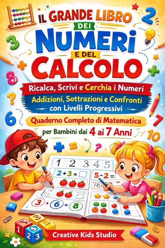 Il grande libro dei numeri e del calcolo. Ricalca, scrivi e  ... - cover