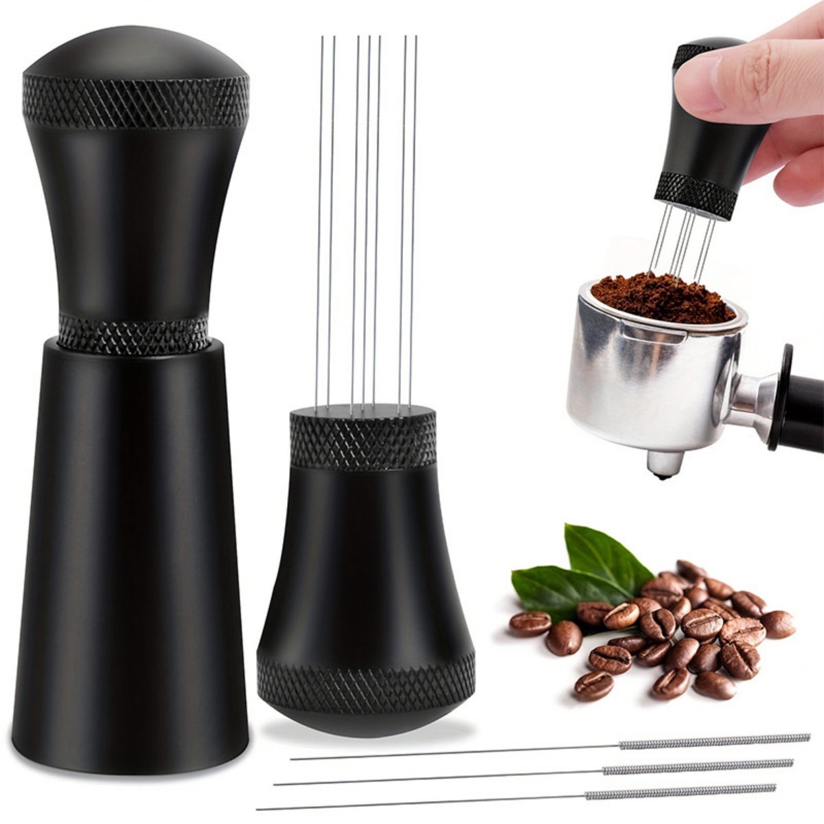 TOVBMUP Koffietamper - Espresso naald - Koffie accessoires - Espresso blender - Espresso blender voor barista's