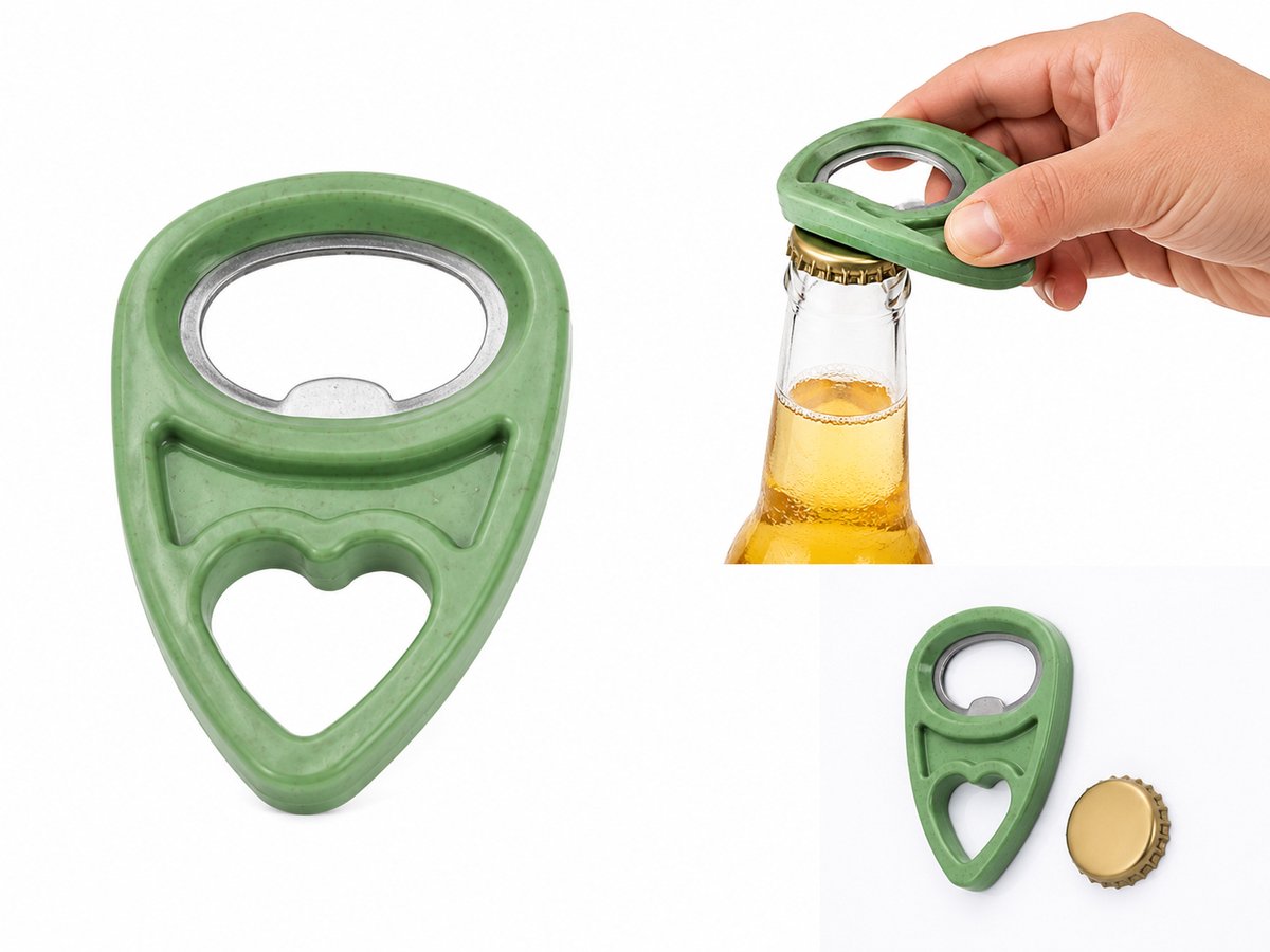 Sunplast SC-334 - NEON Magnetische Flesopener – Magnetische Keukenopener voor Flessen en Dopjes – Groen / Somon / Antraciet / Latte
