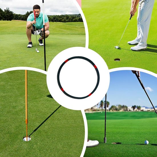 Golf Oefenringen - Golf Oefenhulpmiddel - Golfslag Verbeteren - Flexibel Vormbaar - Diameter tot 182 cm - Geel van GOLF — afbeelding 2