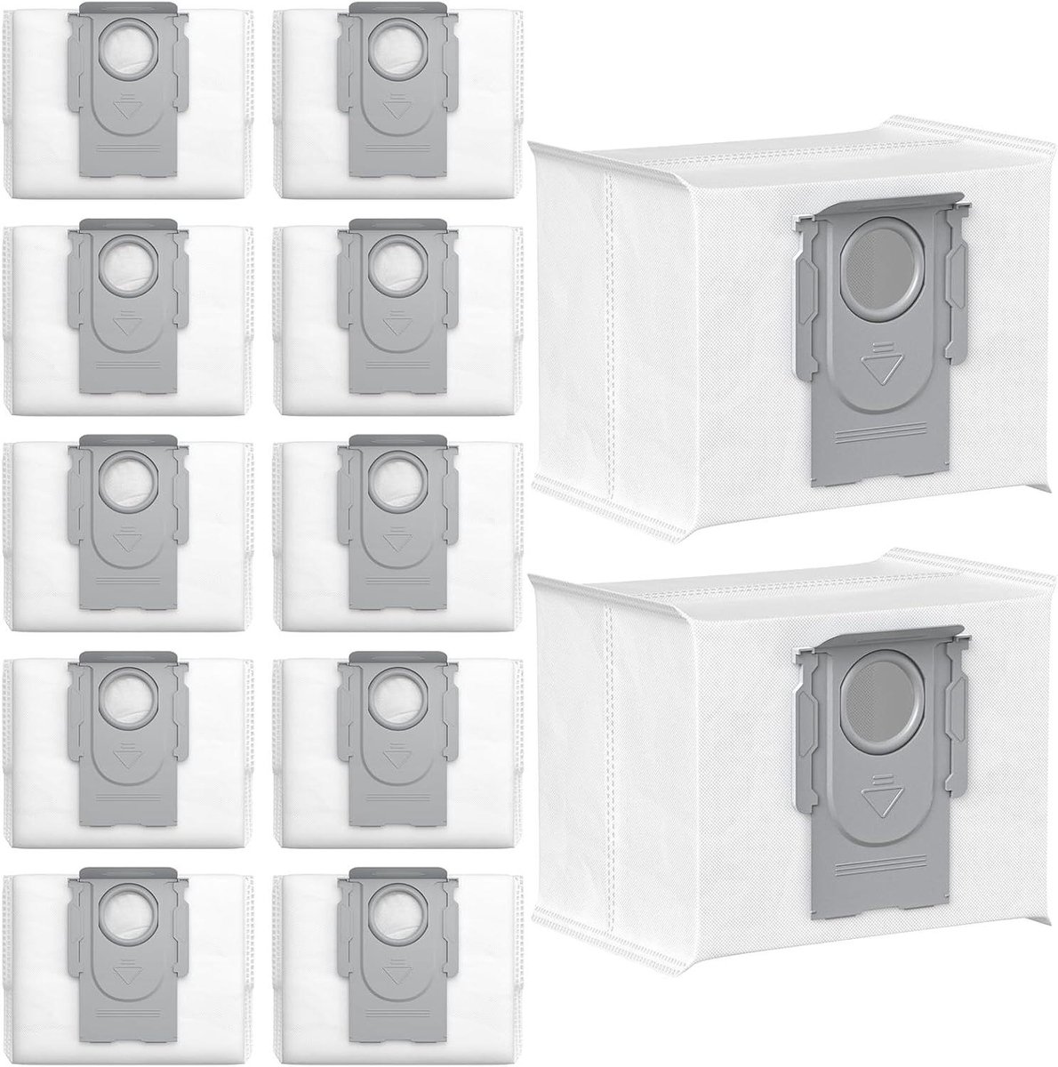 Stofzuigerzakken Robotstofzuiger - Vervangende Zakken - Hygiënisch Huis - Hoge Dichtheid Vlies - 8 x 4 x 8 cm - Wit