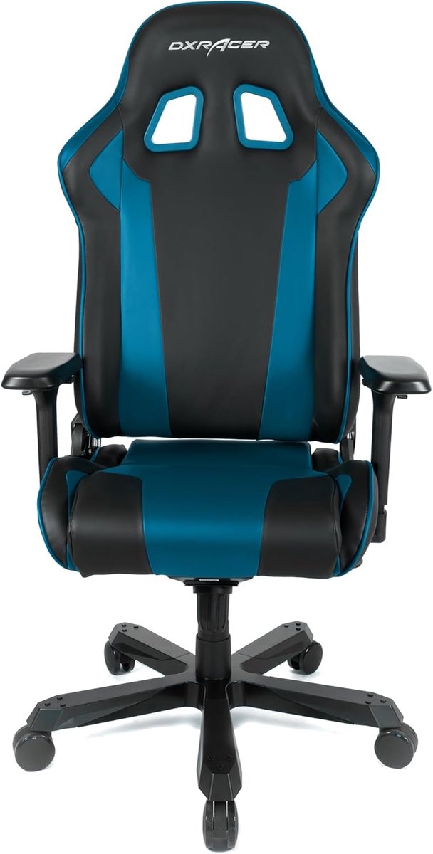 Gamingstoel - Bureaustoel racer - Comfortabel gamen - Verstelbaar tot 135 graden - 70 x 133-140 x 70 cm - Zwart-blauw — afbeelding 4