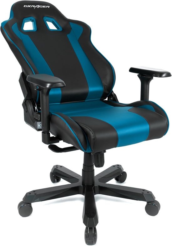 Gamingstoel - Bureaustoel racer - Comfortabel gamen - Verstelbaar tot 135 graden - 70 x 133-140 x 70 cm - Zwart-blauw — afbeelding 2