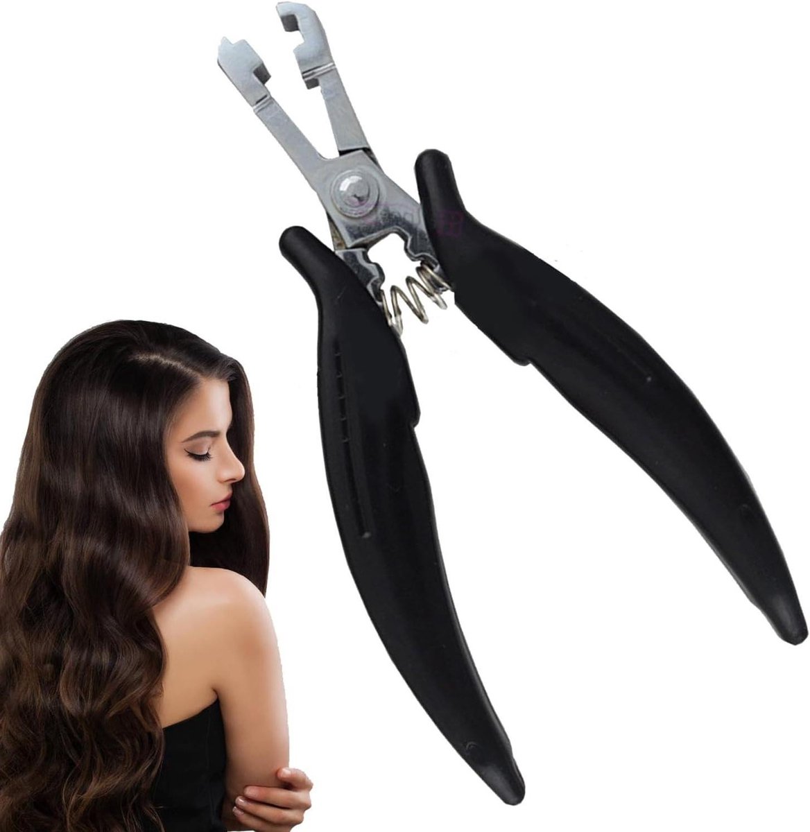 Haar Tangen - Extensions Tang Klem Tang - Haar Extensions Maken - Ergonomisch Handvat - 14 cm - Zilver