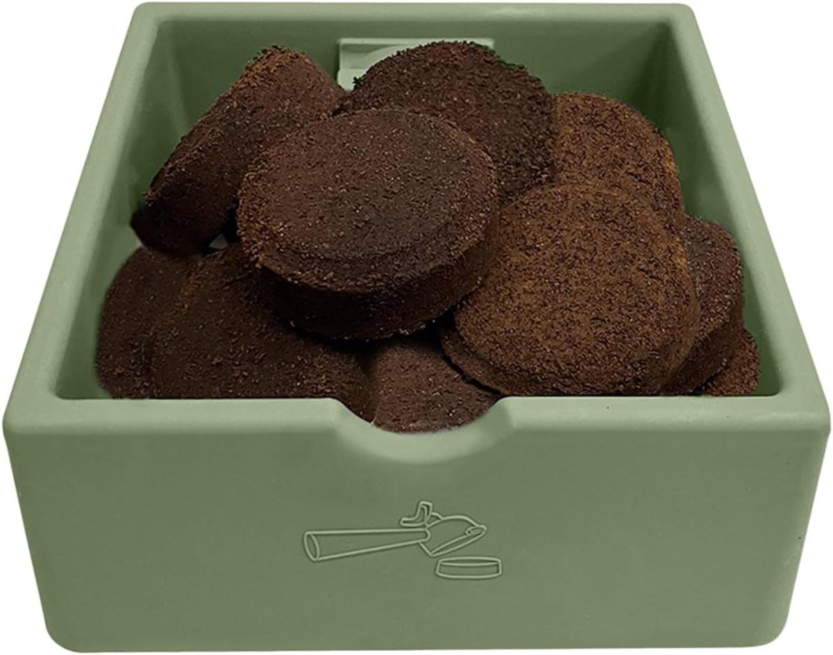 Koffie Knock Box - Espresso Container - Koffiebereiding - Schokabsorberend Ontwerp - 15 liter - Groen