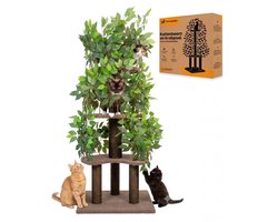 Viervoeter Kattenboom - Krabpaal voor Katten - 160 cm - Verwisselbare bladeren - Extra Stabiel