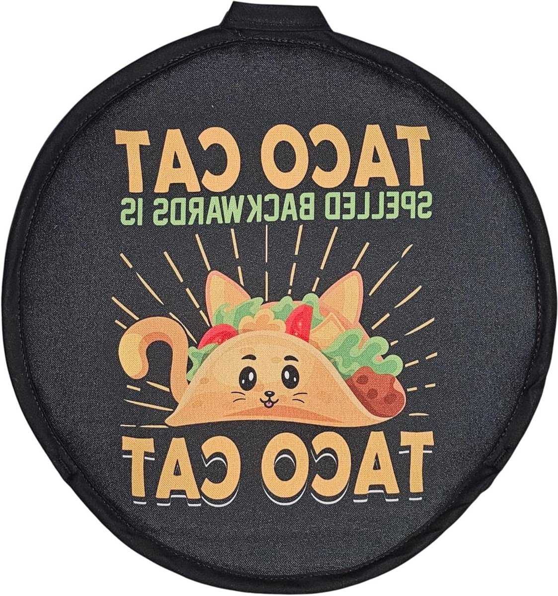 Tortilla Warmer - Brood Warmer - Maaltijd Warm Houden - Houdt 1 uur warm - 11 inch - Taco Kat