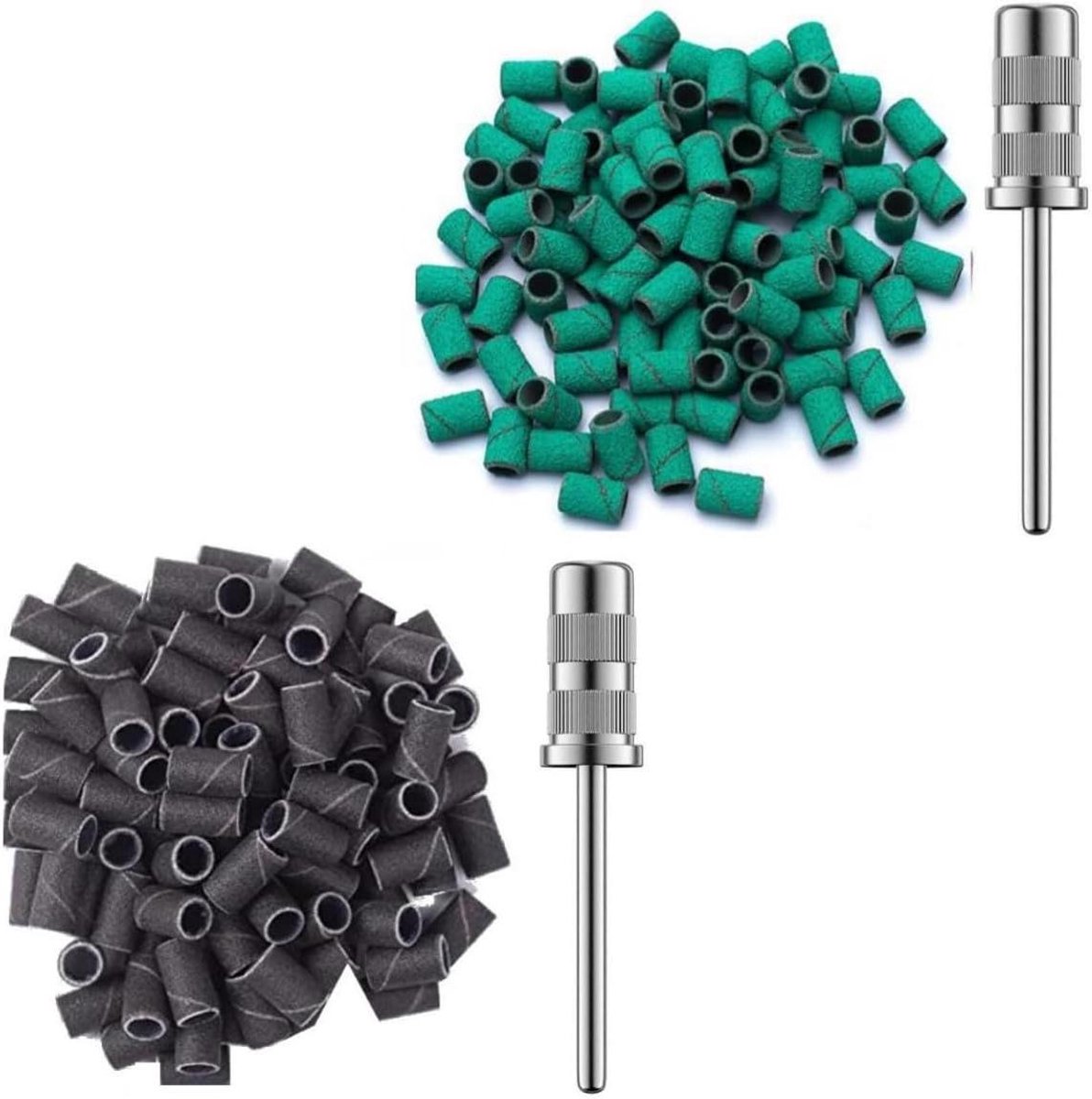 Schuurrolletjes Set - Schuurbanden Nagels - Nagels Bewerken - Precisie en Comfort - 200 Stuks - Grijs