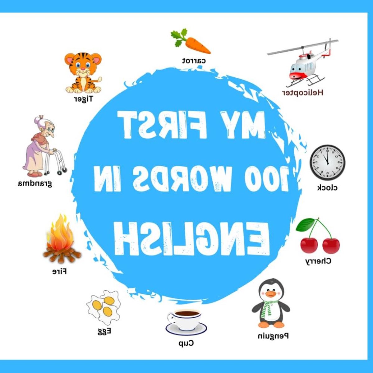 Kinder Leerboek - Eerste Woorden - Engels Leren - Vrolijke Illustraties - 29 Pagina's - Meerkleurig