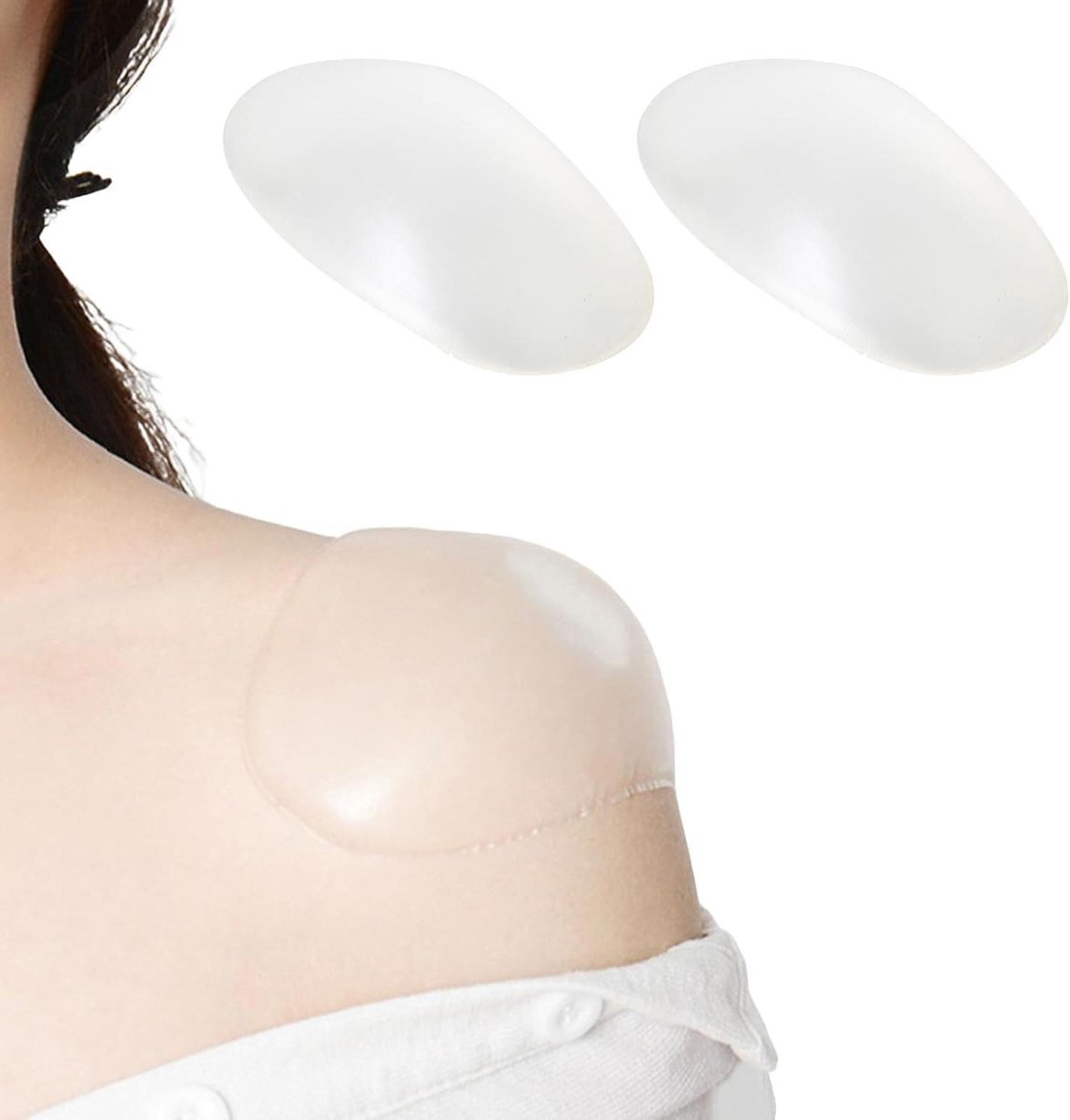 Schouderkussens - Push-up pads - Kleding Verbeteren - Zelfklevend Herbruikbaar - 1 paar - Transparant Beige