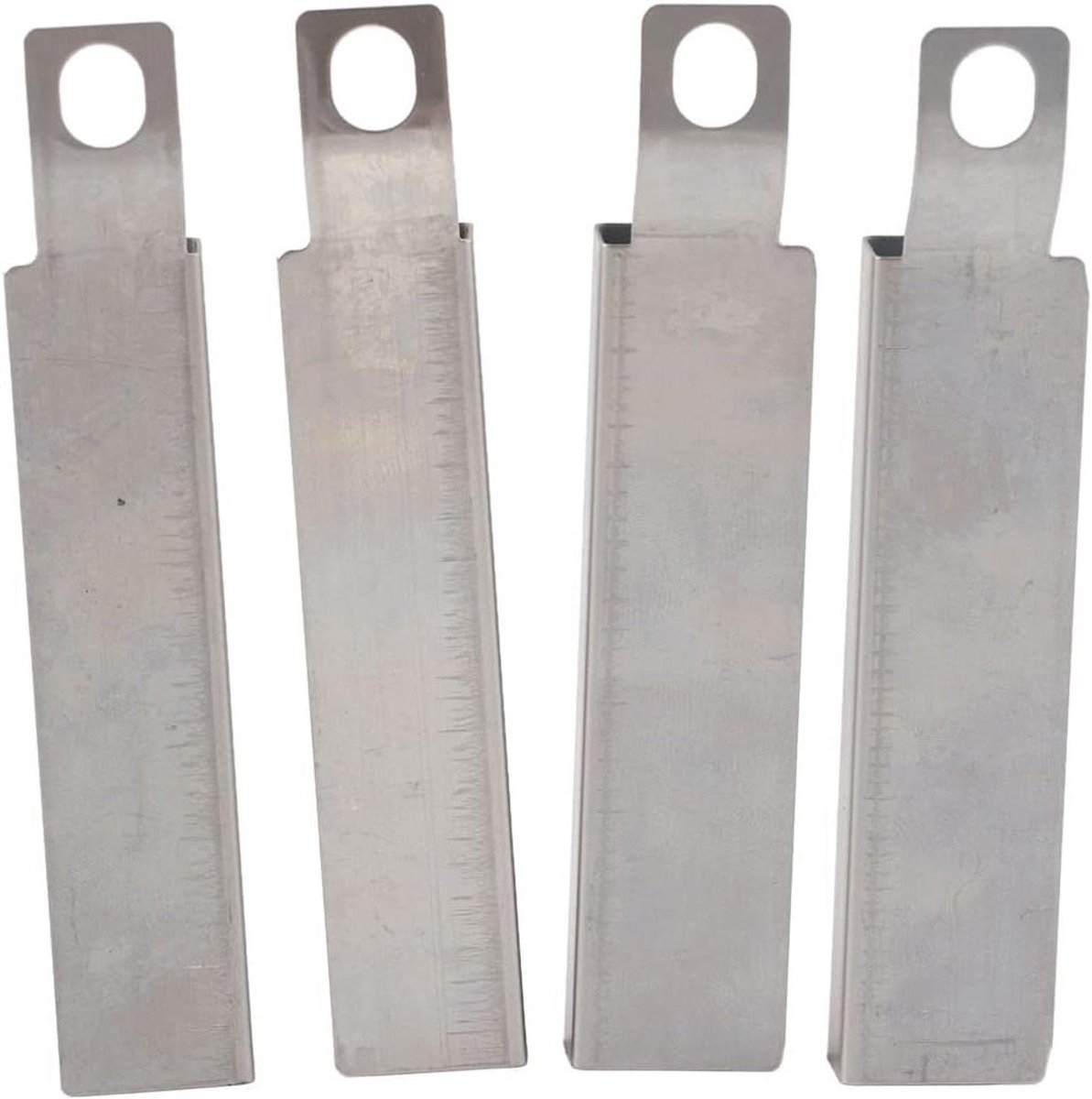 Grillbuizen Set - BBQ Onderdelen - Barbecue Reparatie - Verstelbare Lengte - 4 Stuks - Zilver