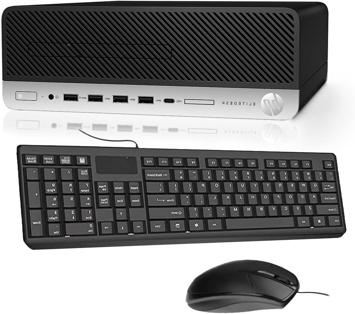 Desktop Computer - PC Systeem - Productief Werken - Vernieuwd en Getest - 8GB RAM 256GB SSD - Zwart