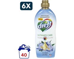 6 x Dreft Wasverzachter Blue Dream - 40 Wasbeurten - 1 Liter