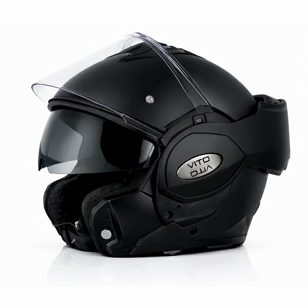 Vito Reverse Matt Black - Systeemhelm - Maat XL - Scooterhelm - ECE 22-06 gekeurd