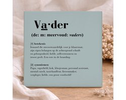Printazzy - Lichtblauw Papa Tegeltje met Tekst - Vaderdag Cadeau voor Vader - Lief Cadeau Papa - Moderne Woondecoratie - Tegel met Quote - Origineel Cadeau voor Hem - Keramische Decoratie