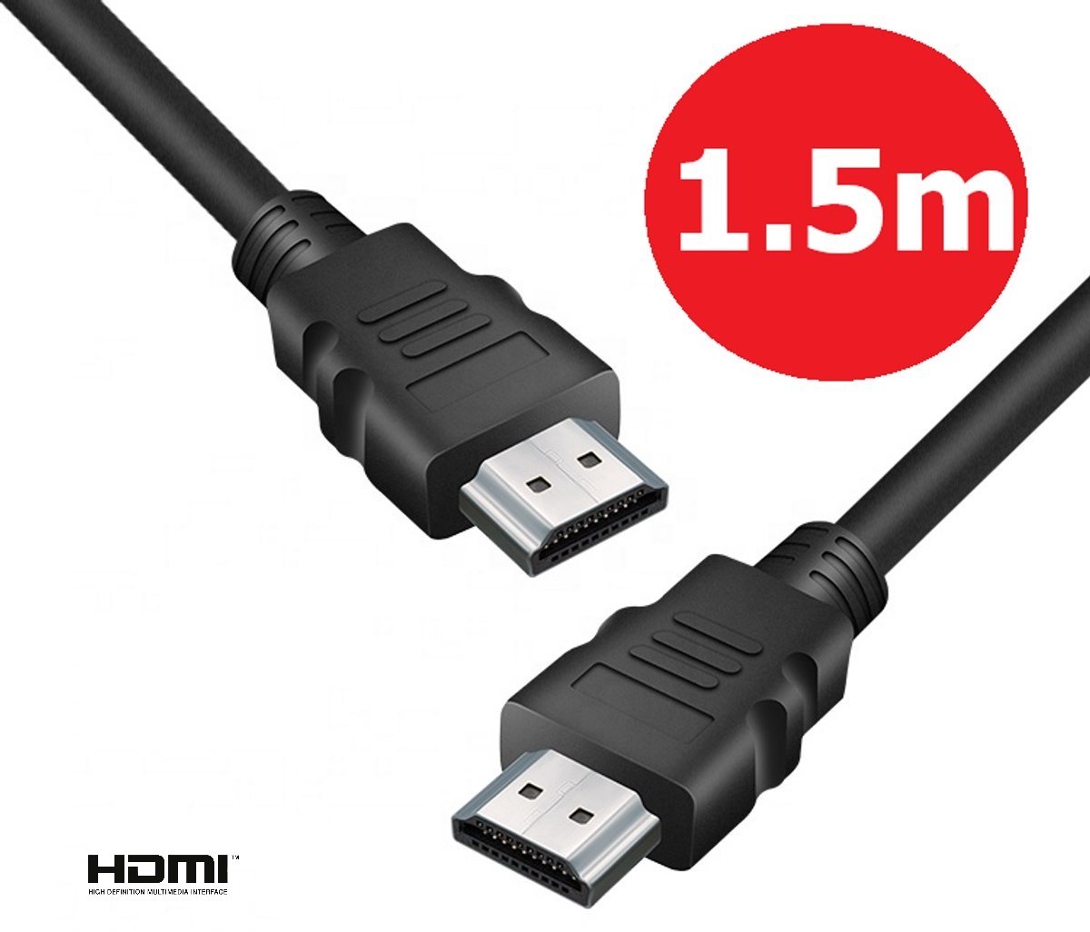 HDMI Kabel 1,5 Meter – HDMI 1.4 – Full HD 1080P & 4K – Vergulde Connectoren – Zwart