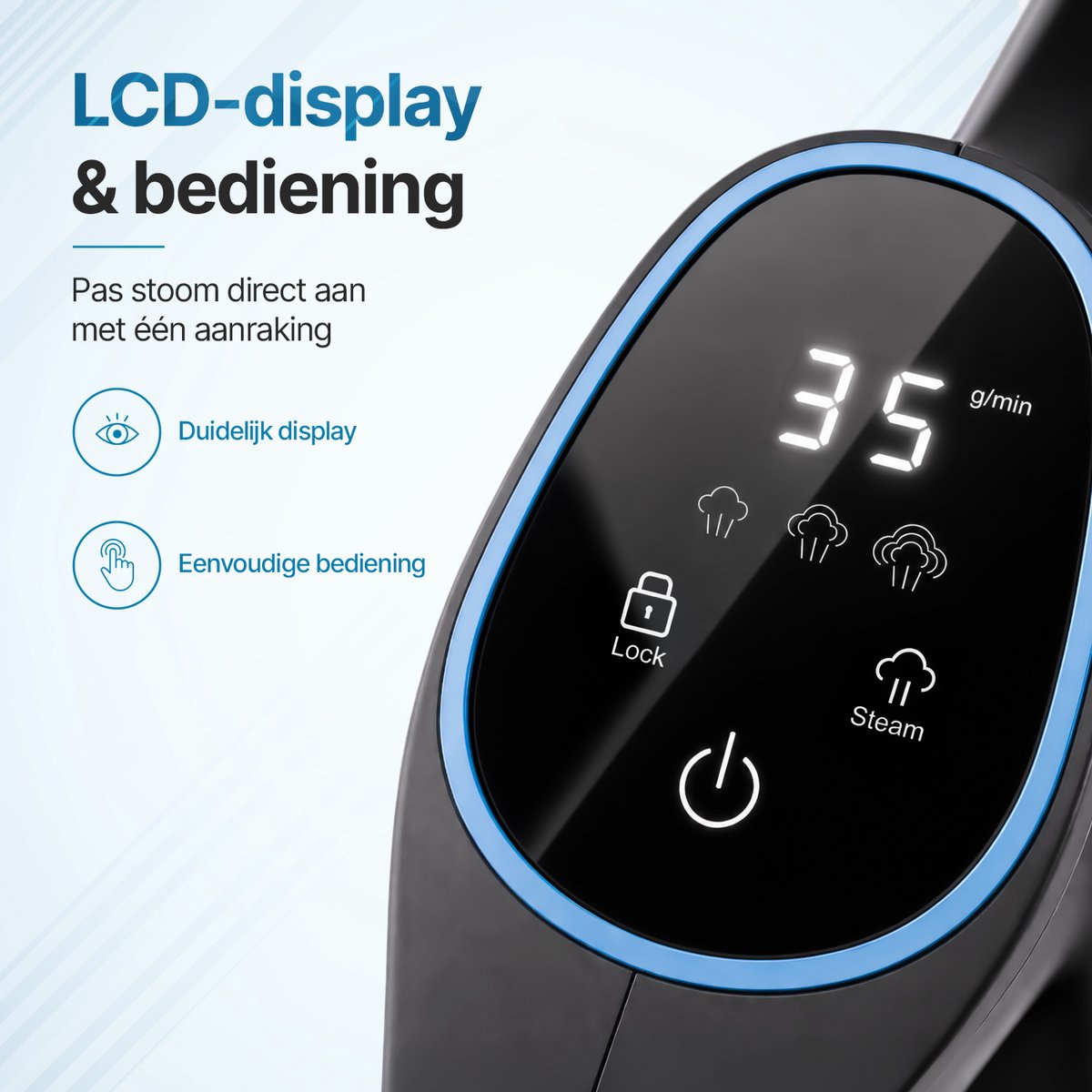Olvy 12-in-1 Handstoomreiniger - Touchscreen thumbnail 2