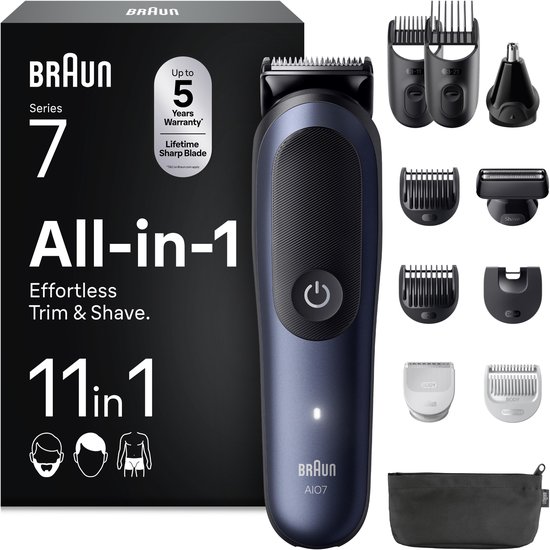 Braun All-in-One Series 7 AIO7540 Style Kit – Baardtrimmer – Tondeuse – Gezichtstrimmer en Lichaamstrimmer in 1