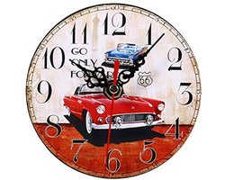 12 cm retro wandklok van hout met batterij-aandrijving, rustiek design en gemakkelijk afleesbare cijfers, ideaal voor keuken, slaapkamer en woonkamer decoratie 12 cm retro wandklok van hout met batterij-aandrijving, rustiek design en gemakkelijk afleesbare cijfers, ideaal voor keuken, slaapkamer en woonkamer decoratie