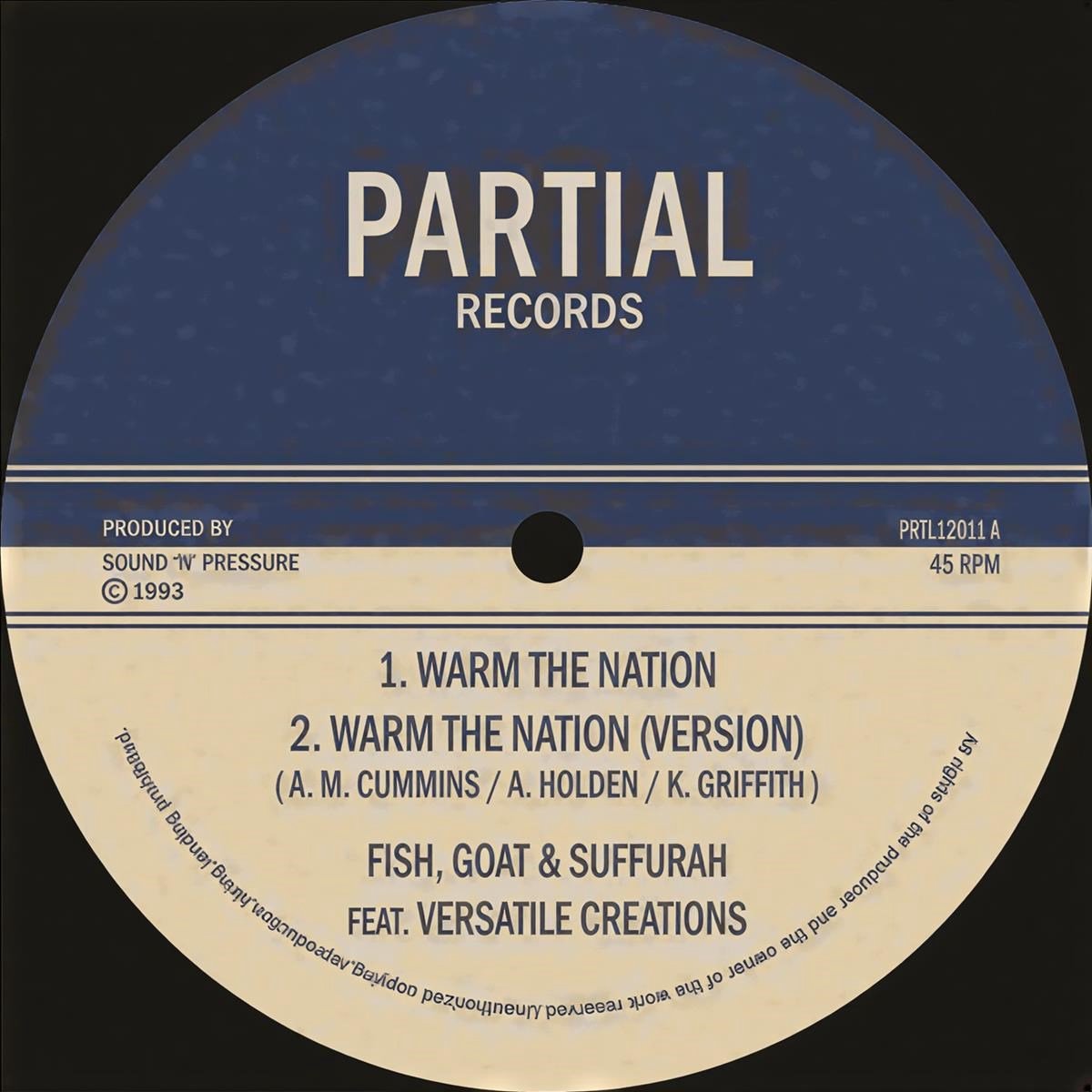 Fish + Goat And Suffurah Feat. Versatile Creations - Warm The Nation (12" Single)