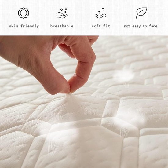 Japanse futonmatras - Vloerbed opvouwbaar - Comfortabel slapen - Huidvriendelijke stof - 90 x 200 cm - Wit — afbeelding 3