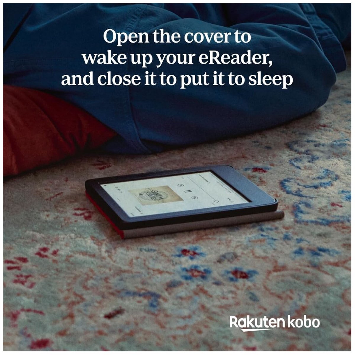 Kobo Clara Colour / BW Hoes voor eReader - SleepCover - Blauw - Ingebouwde standaard – foto 5