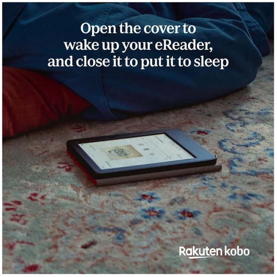 Kobo Clara Colour / BW Hoes voor eReader - SleepCover - Geel - Ingebouwde standaard van Kobo — afbeelding 5