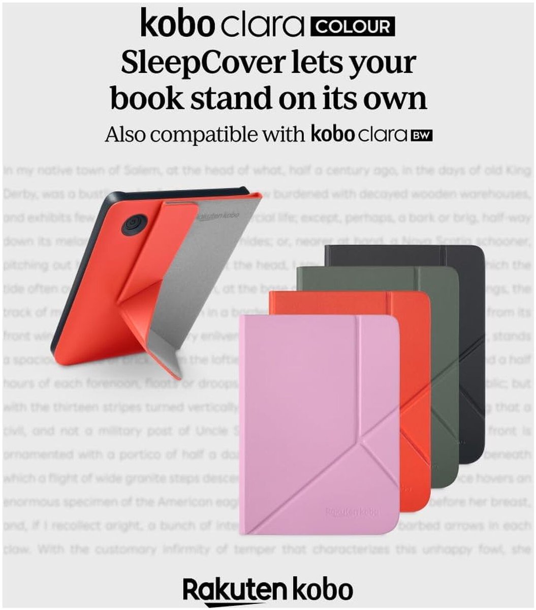 Kobo Clara Colour / BW Hoes voor eReader - SleepCover - Blauw - Ingebouwde standaard – foto 7