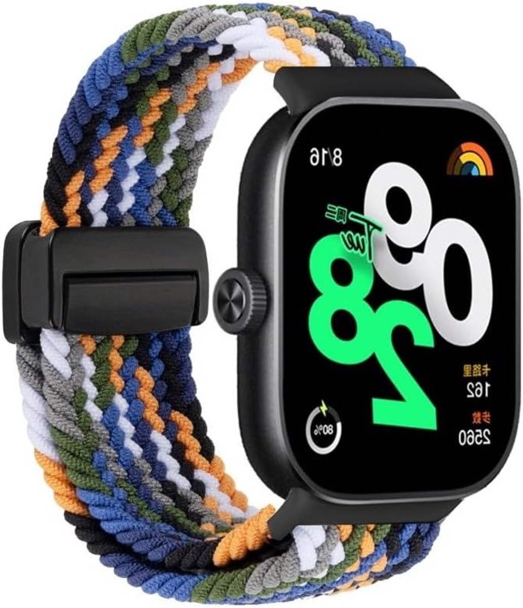 Sportieve Vervangband voor Smartwatches, Elastische Nylon Stoffen Band met Magnetische Sluiting, Geschikt voor Xiaomi Mi Smart Band 8 Pro/9 Pro en Redmi Watch 4/5 voor Mannen en Vrouwen