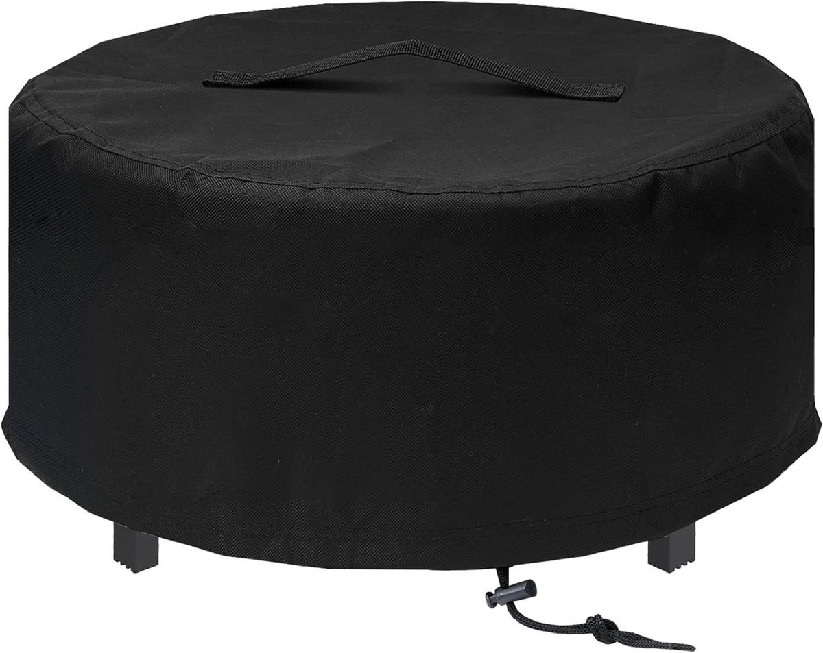 Vuurkorf Afdekking - Terrashaardhoes - Bescherming Buiten - Waterdicht Oxford Weefsel - 112 cm Diameter - Zwart