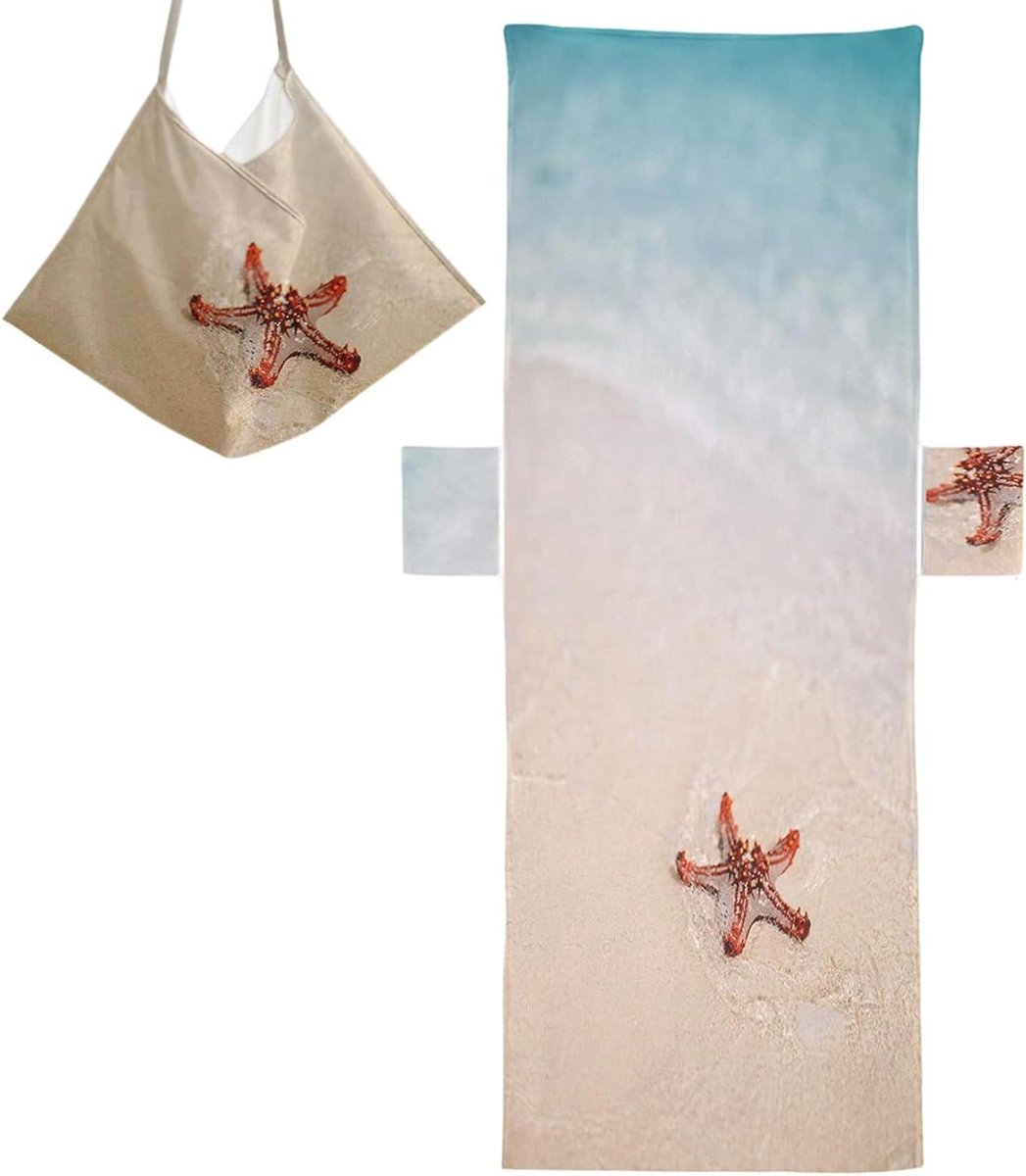 Strandbed Handdoek Overtrek - Ligstoel Bekleding - Ontspannen Buiten - Met Handige Zak - 2