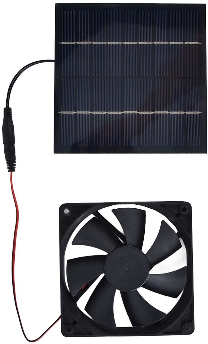Solidchoice - Dailygoody - Zonne-aangedreven Ventilatorkit - Waterdichte Afzuigventilator