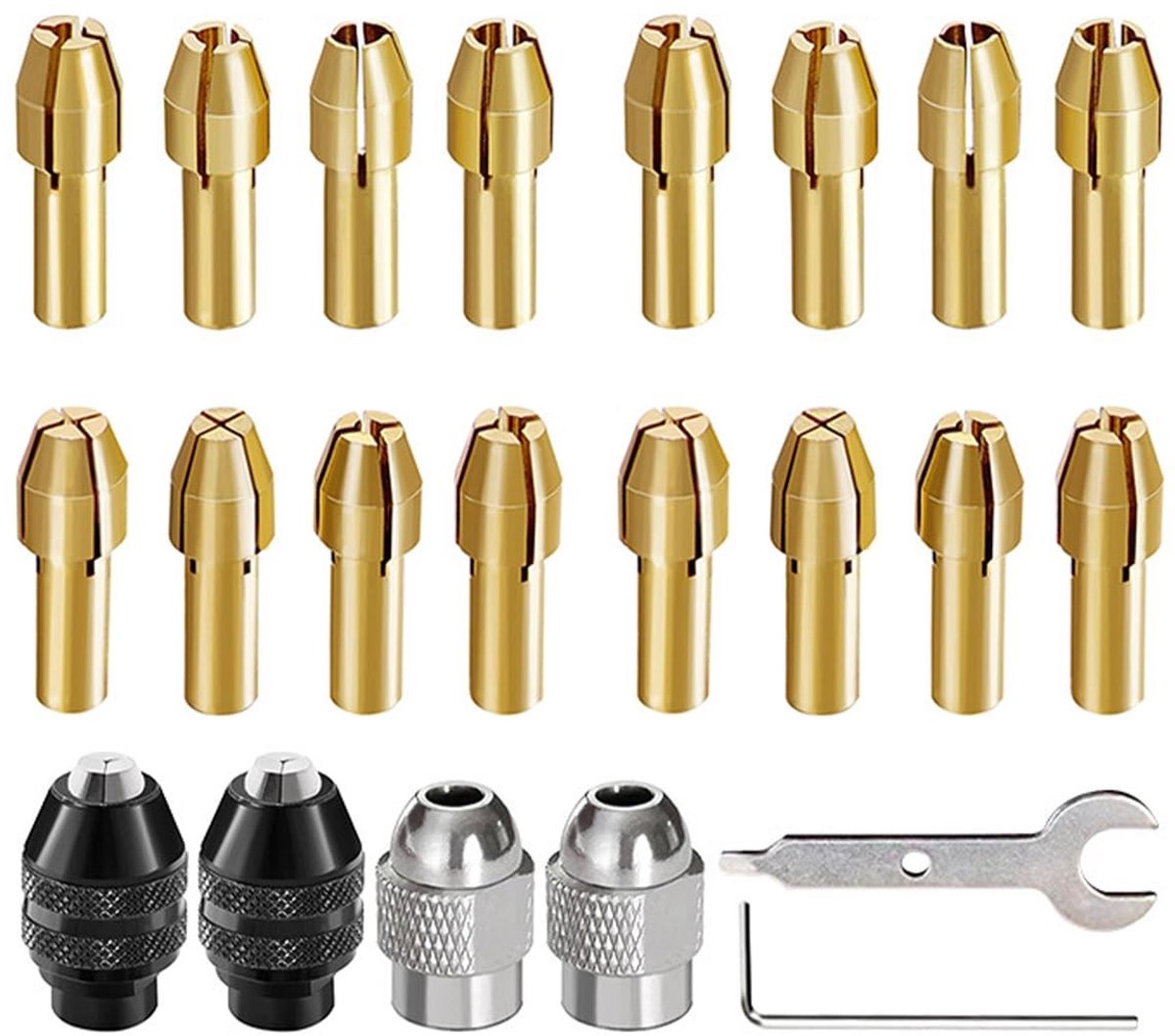 Solidchoice - Dailygoody - 22-delige boorkopset - multifunctionele boorkop - voor mini-elektrische boormachines - precisie en veelzijdigheid - geschikt voor boren e...