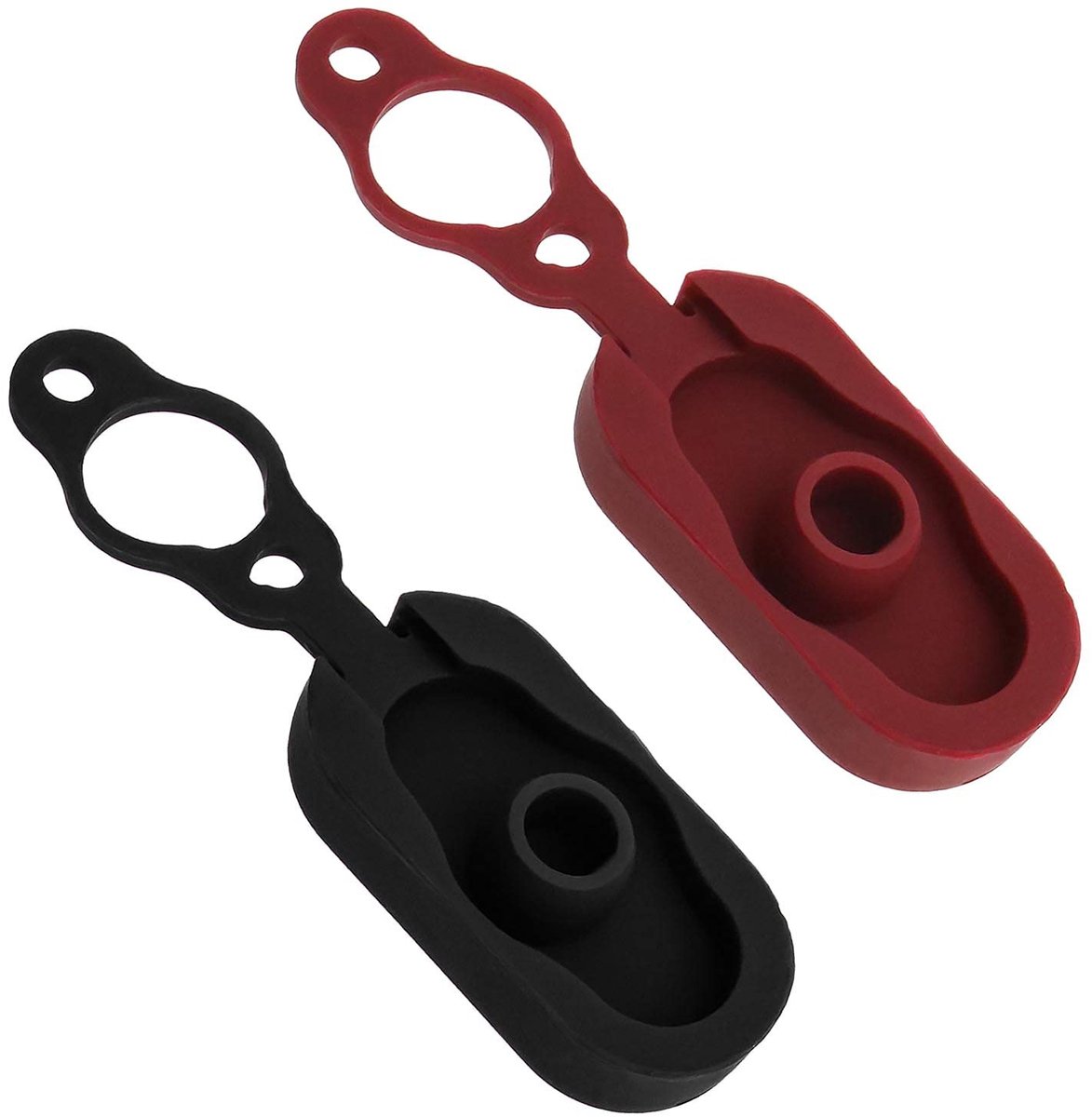 Solidchoice - Dailygoody - Deksel Oplaadaansluiting - Siliconen Stofdicht - Waterdicht - Zwart en Rood - Compatibel met M365 - Bescherm je E-scooter