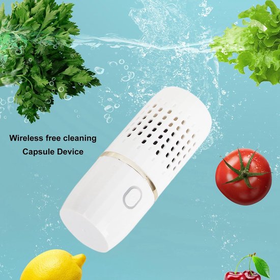 Allecto - Groente- en Fruitwasmachine - Draadloos en USB-oplaadbaar - Mini fruitreiniger - Wit - Compact en draagbaar - Ideaal voor onderweg - Perf... van Merkloos — afbeelding 2
