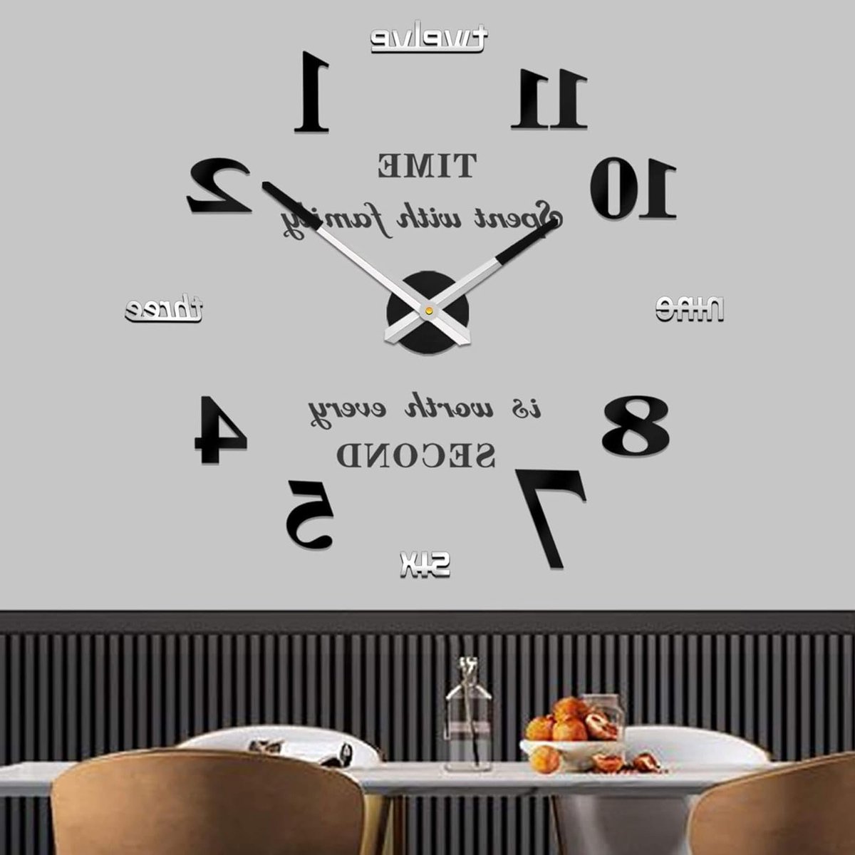 Moderne design wandklok zonder rand - Stijlvolle tijdsaanduiding voor elk interieur